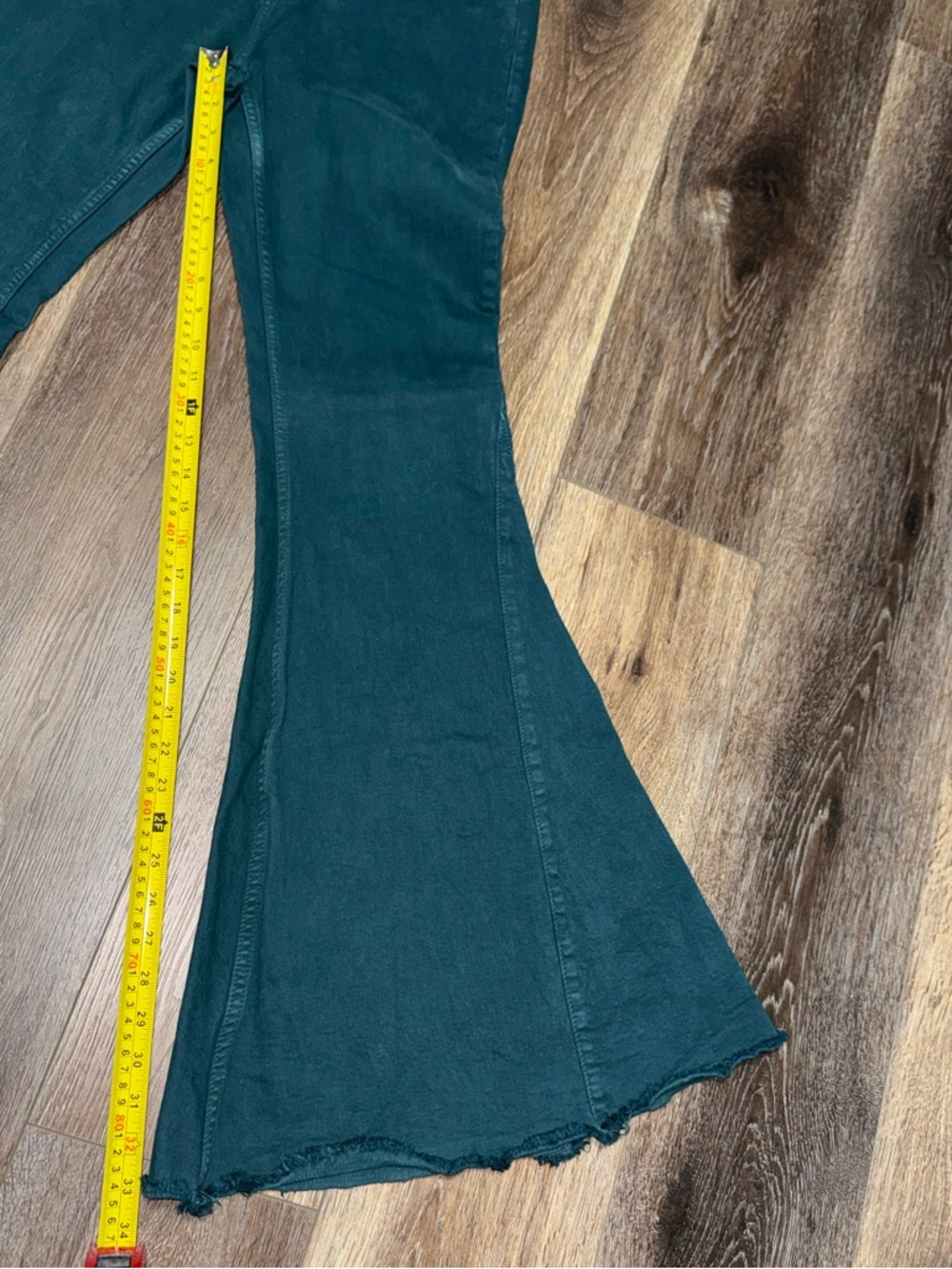 SHYANNE WOMEN'S HIGH RISE SUPER FLARE JEANS in Deep Teal Size 30 - Picture 11 of 12